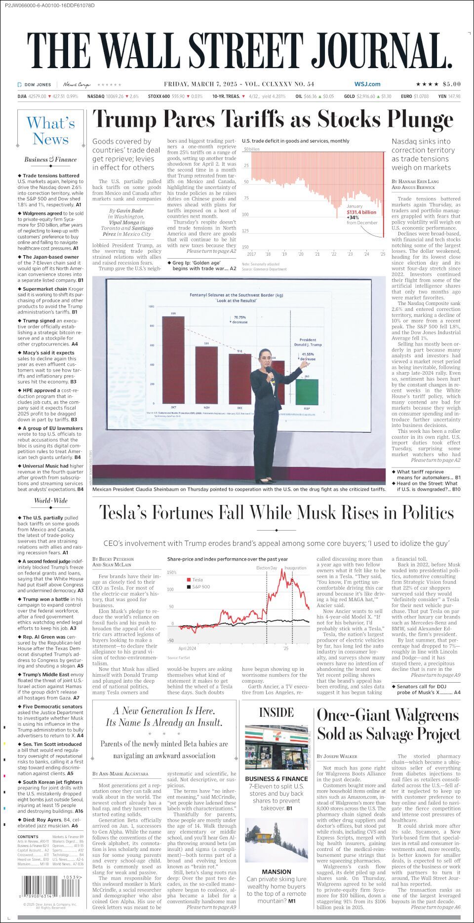 The Wall Street Journal, edición del viernes 07 de marzo de 2025