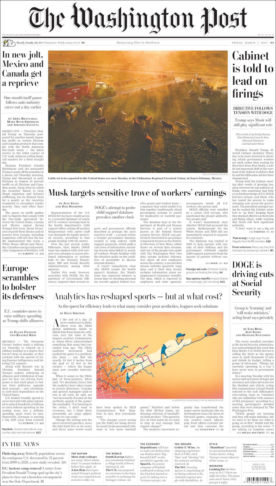 The Washington Post, edición del viernes 07 de marzo de 2025