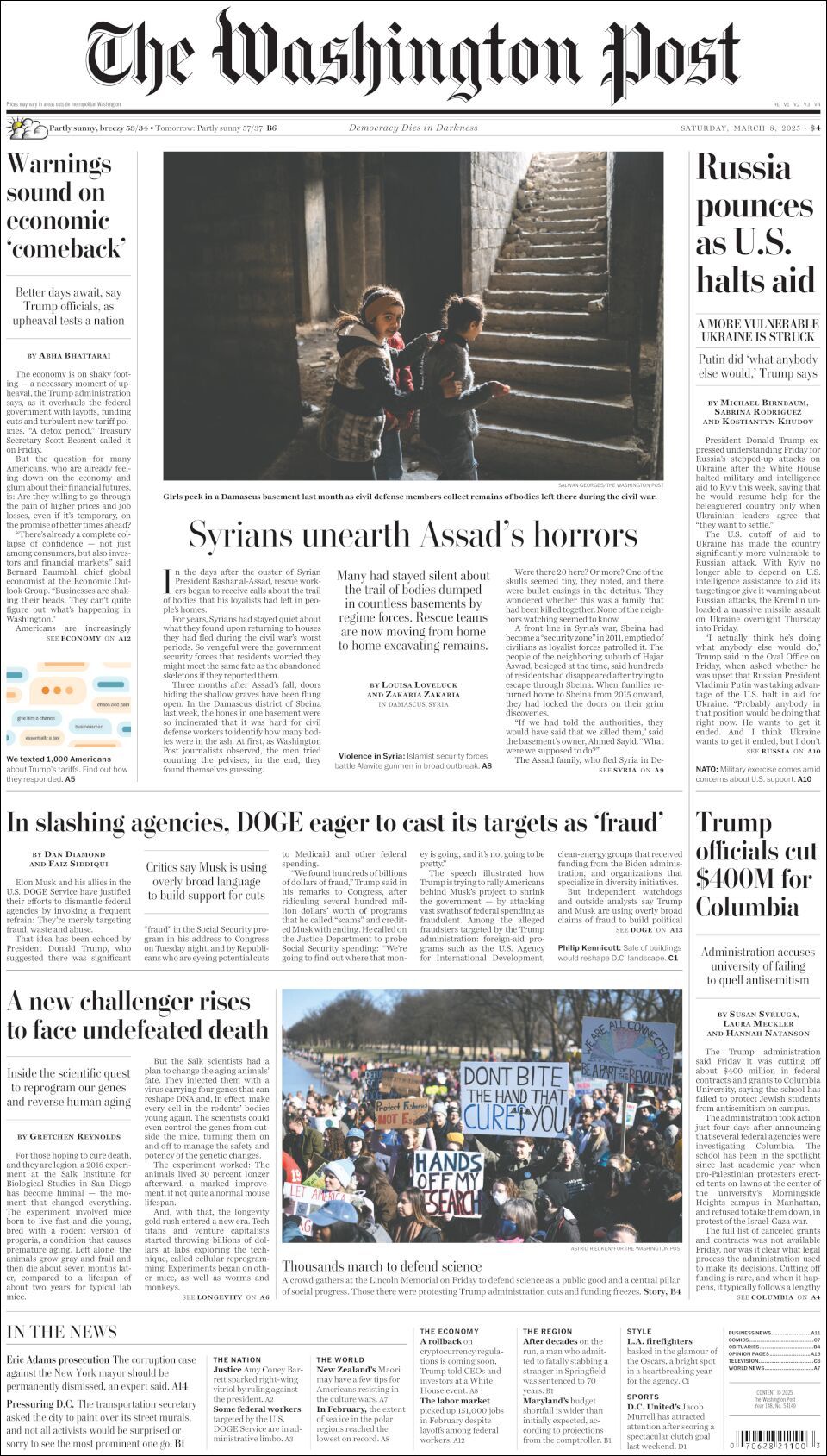 The Washington Post, edición del sábado 08 de marzo de 2025