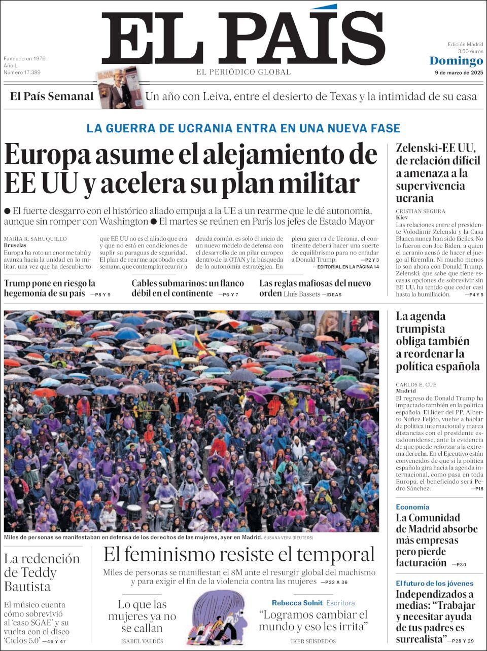 El País, edición del domingo 09 de marzo de 2025