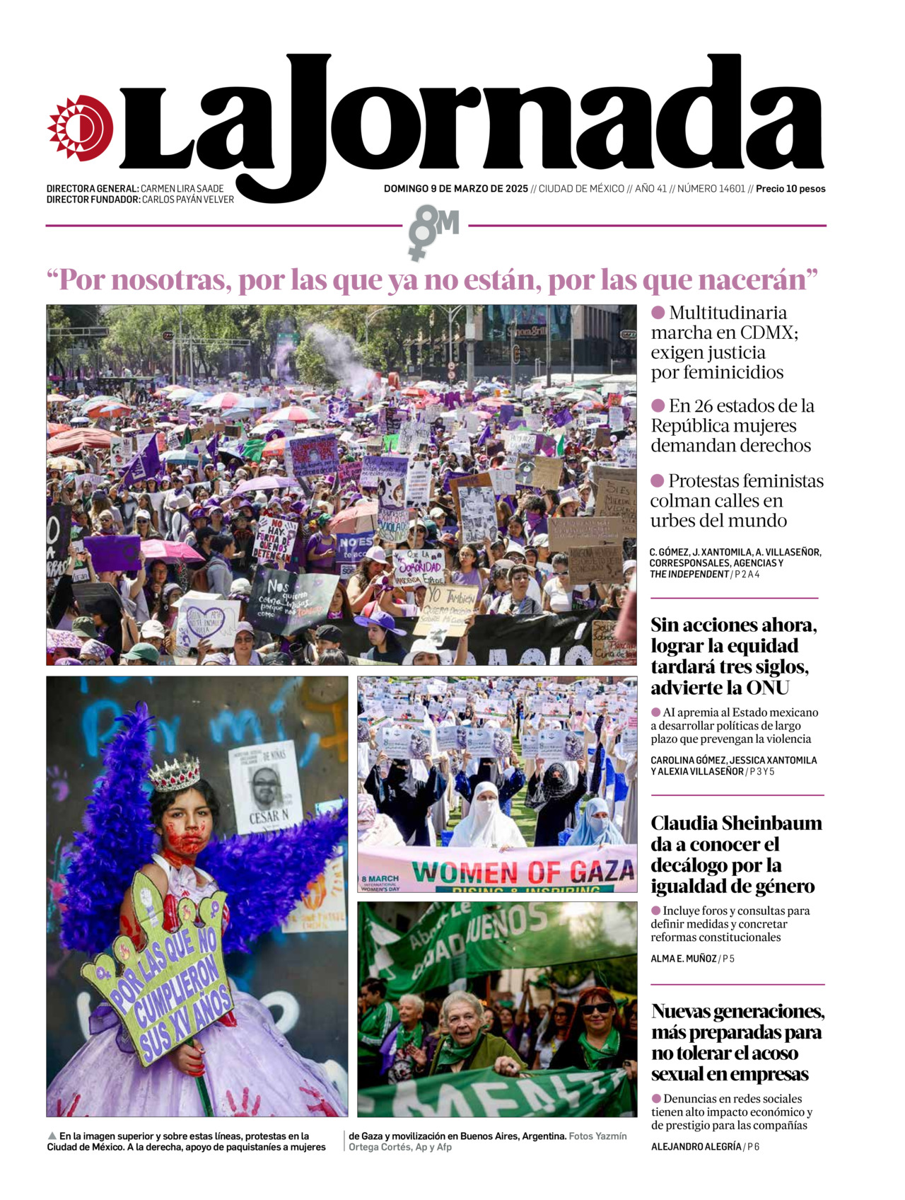 La Jornada, edición del domingo 09 de marzo de 2025