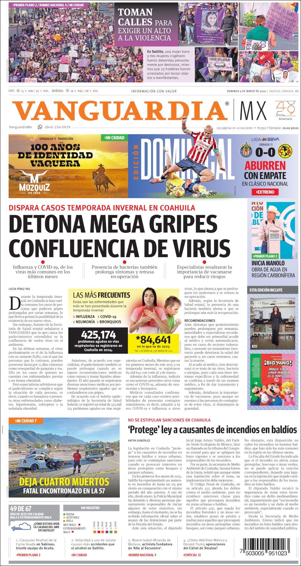 Vanguardia, edición del domingo 09 de marzo de 2025