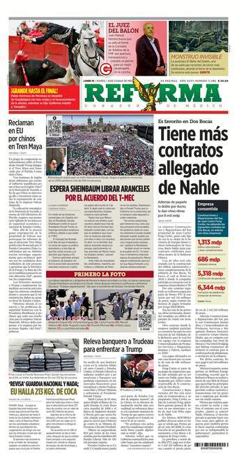 Reforma, edición del lunes 10 de marzo de 2025