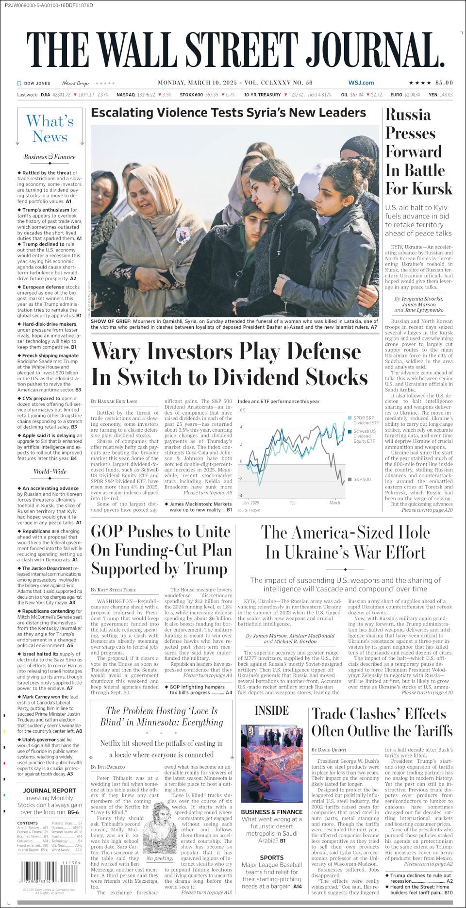 The Wall Street Journal, edición del lunes 10 de marzo de 2025