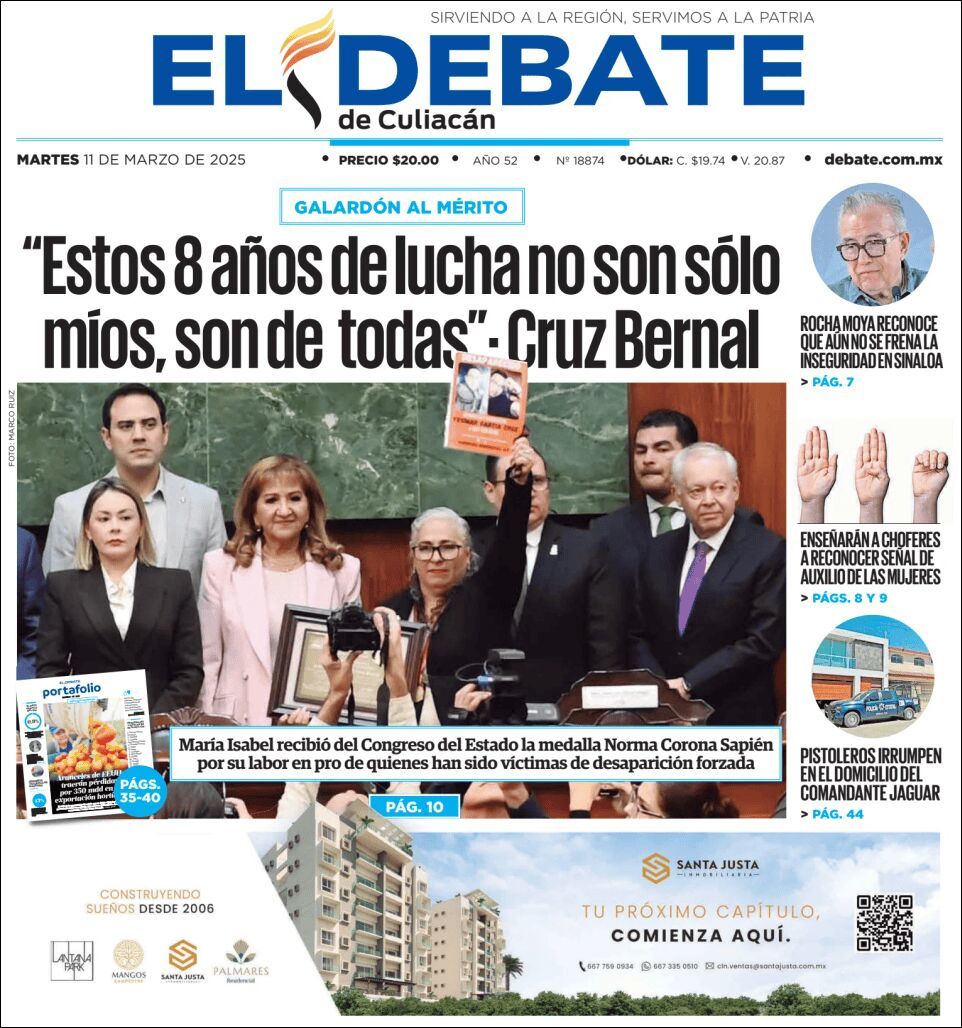 El Debate Culiacán, edición del martes 11 de marzo de 2025