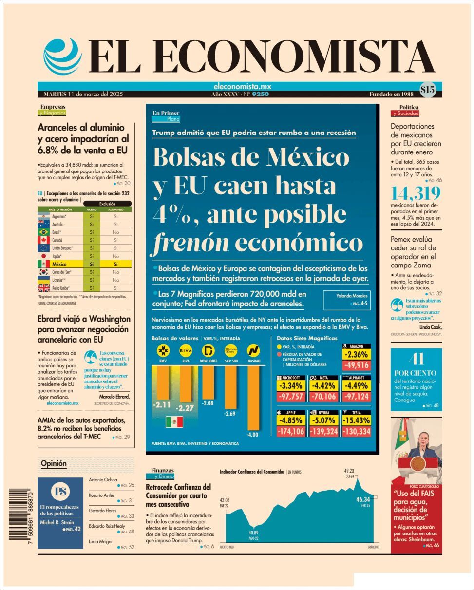 El Economista, edición del martes 11 de marzo de 2025