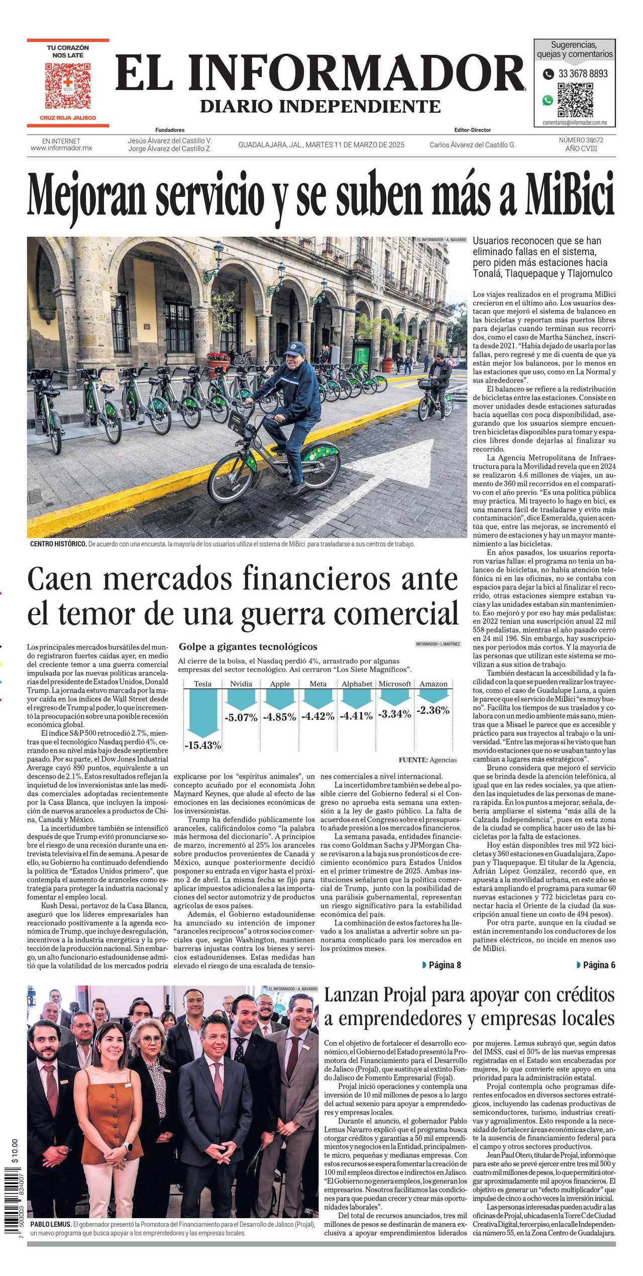 El Informador, edición del martes 11 de marzo de 2025