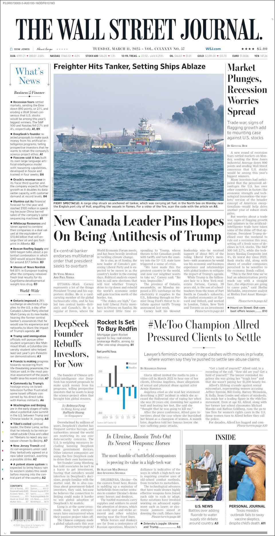 The Wall Street Journal, edición del martes 11 de marzo de 2025