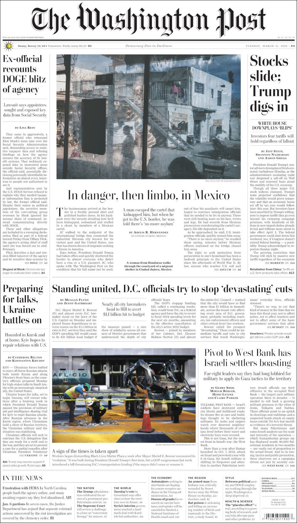 The Washington Post, edición del martes 11 de marzo de 2025