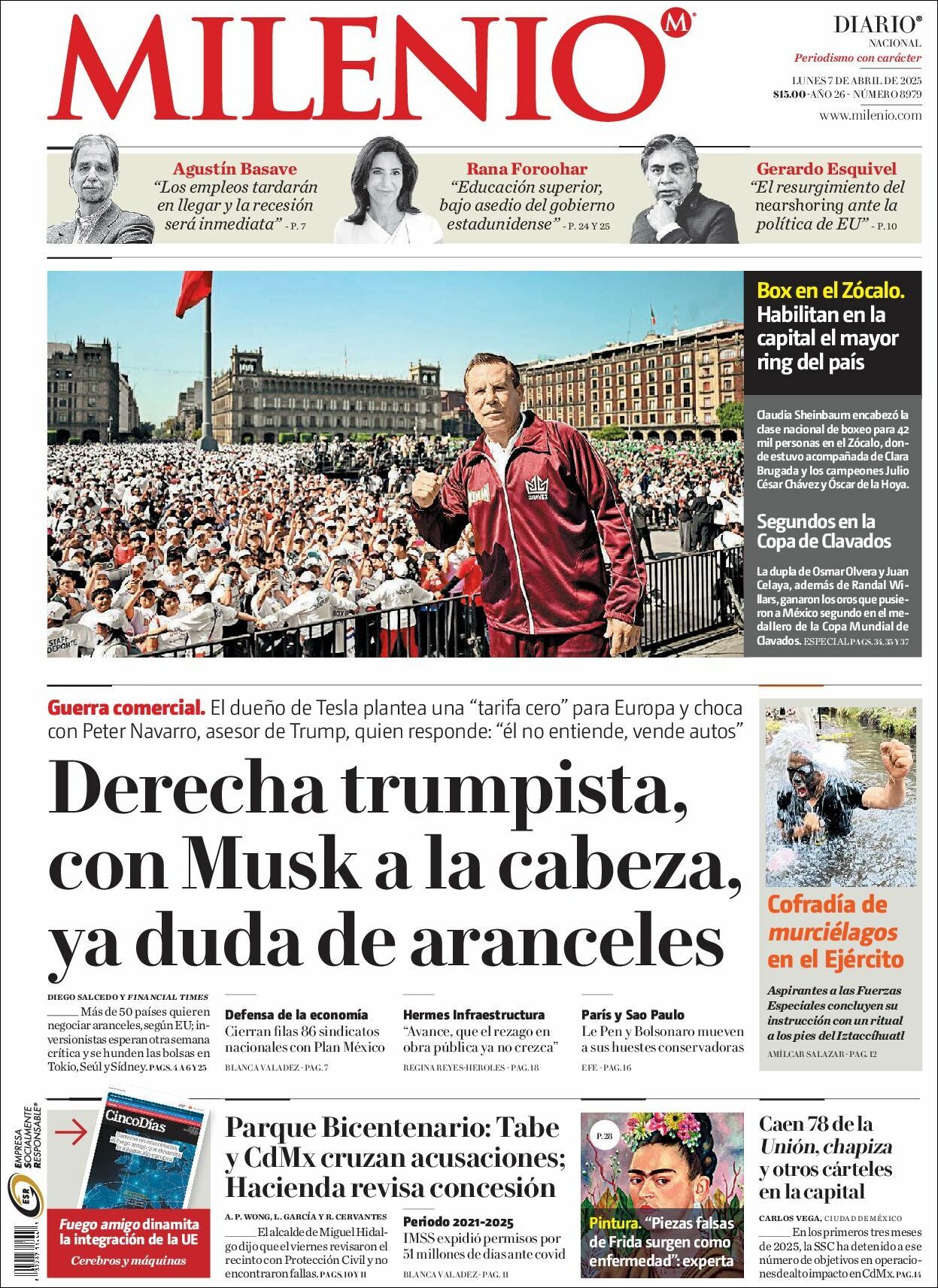 Milenio, edición del lunes 07 de abril de 2025