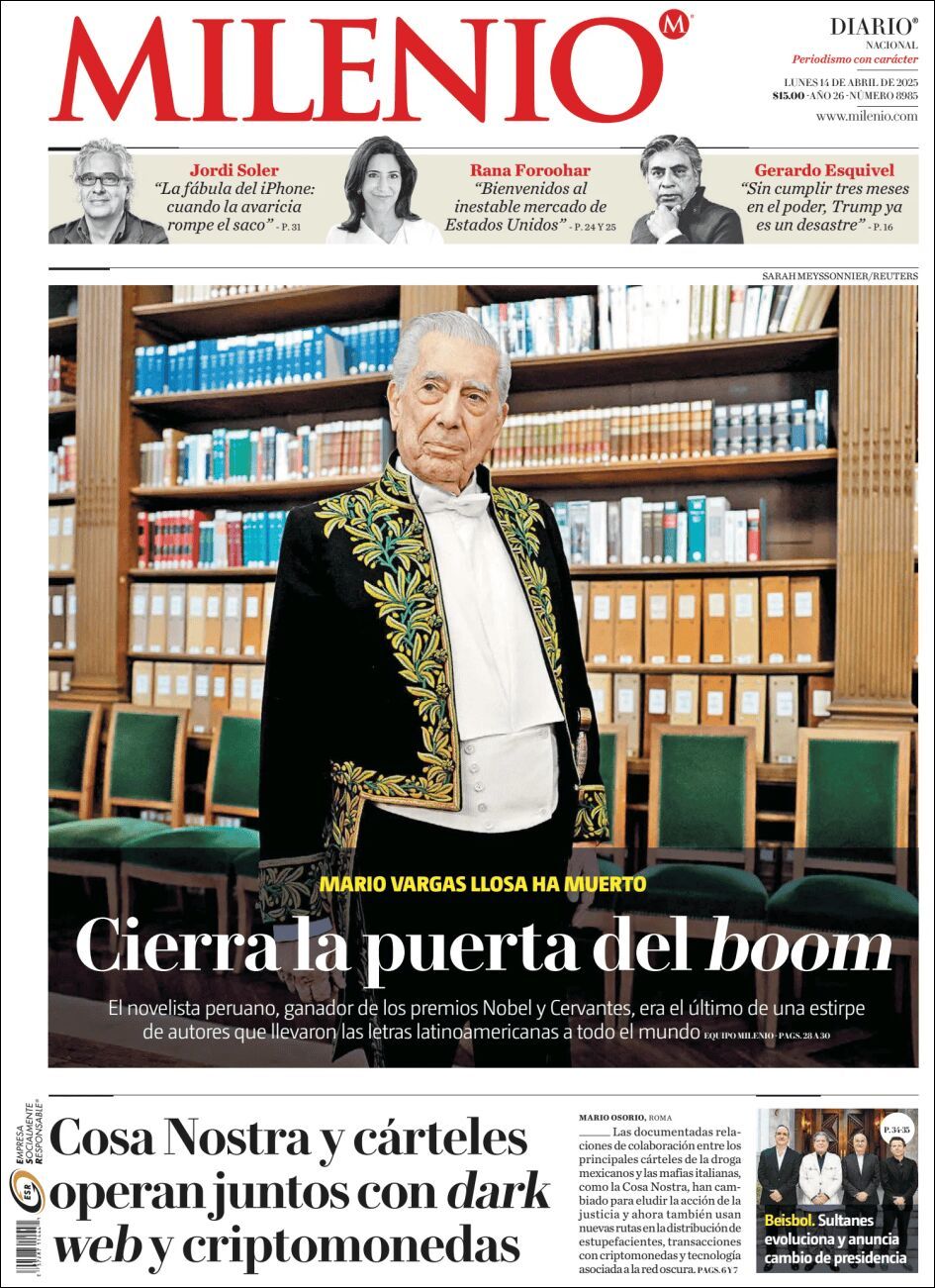 Milenio, edición del lunes 14 de abril de 2025