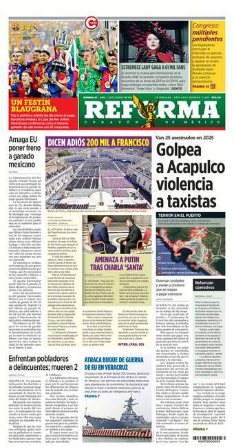 Reforma, edición del domingo 27 de abril de 2025 Reforma, edición del domingo 27 de abril de 2025