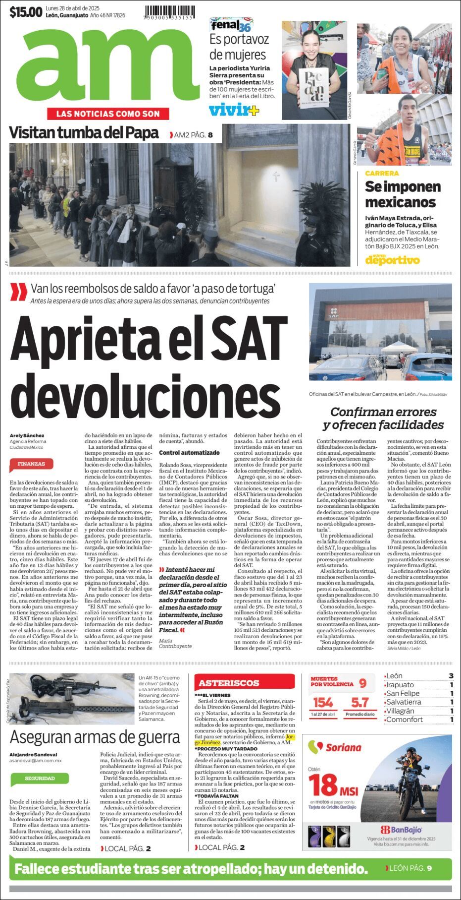 AM de León, edición del lunes 28 de abril de 2025 AM de León, edición del lunes 28 de abril de 2025