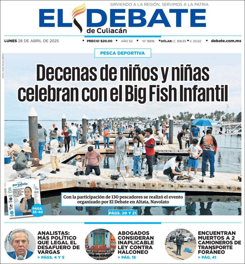 El Debate Culiacán, edición del lunes 28 de abril de 2025 El Debate Culiacán, edición del lunes 28 de abril de 2025