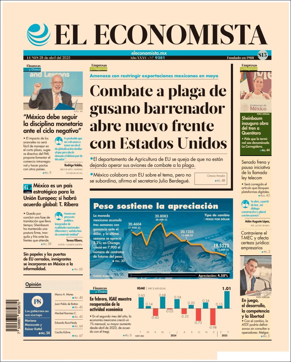 El Economista, edición del lunes 28 de abril de 2025 El Economista, edición del lunes 28 de abril de 2025