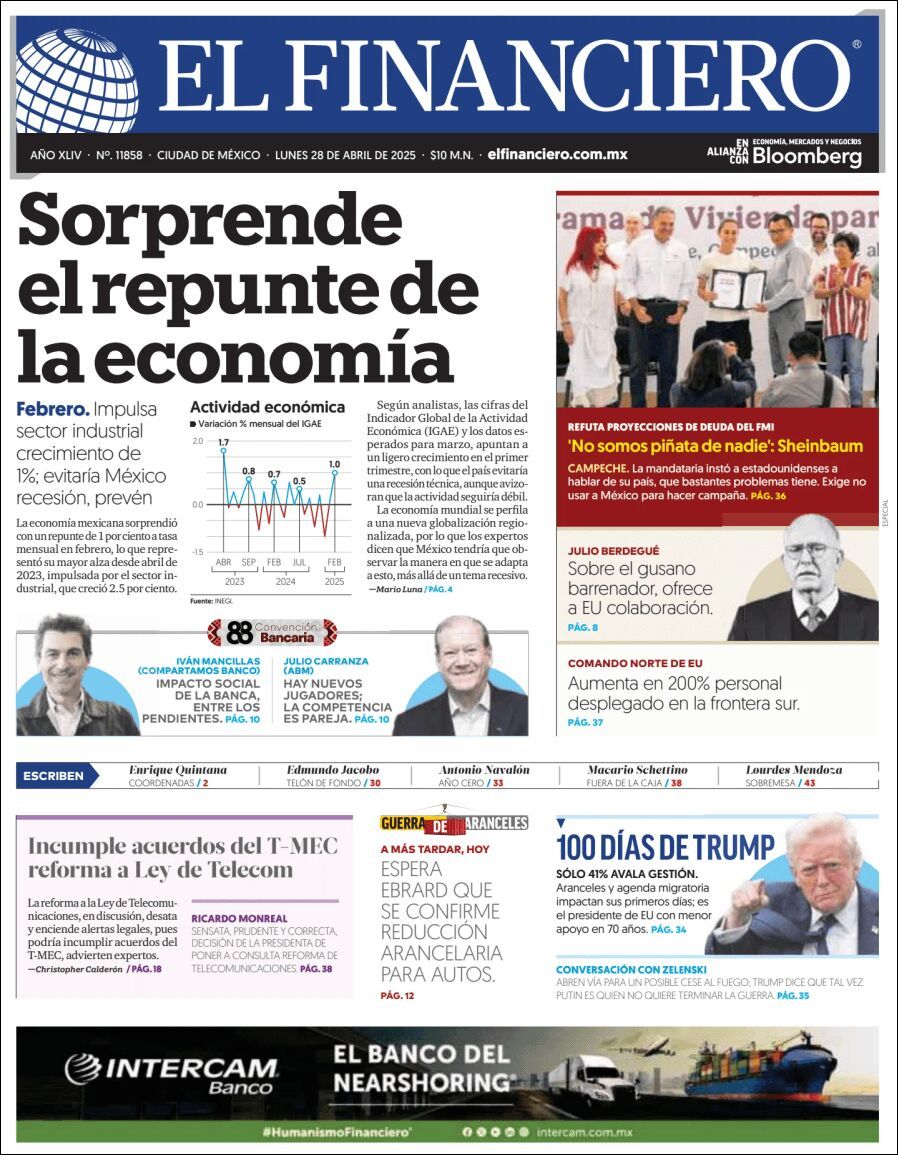 El Financiero, edición del lunes 28 de abril de 2025 El Financiero, edición del lunes 28 de abril de 2025