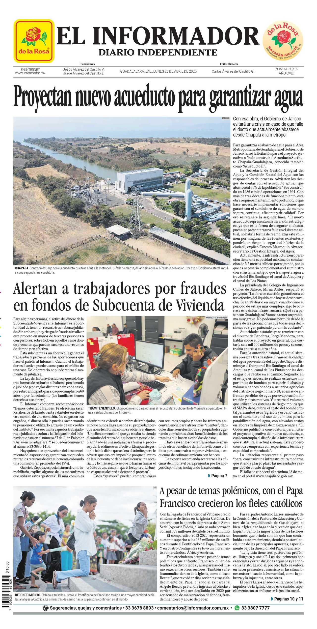 El Informador, edición del lunes 28 de abril de 2025 El Informador, edición del lunes 28 de abril de 2025