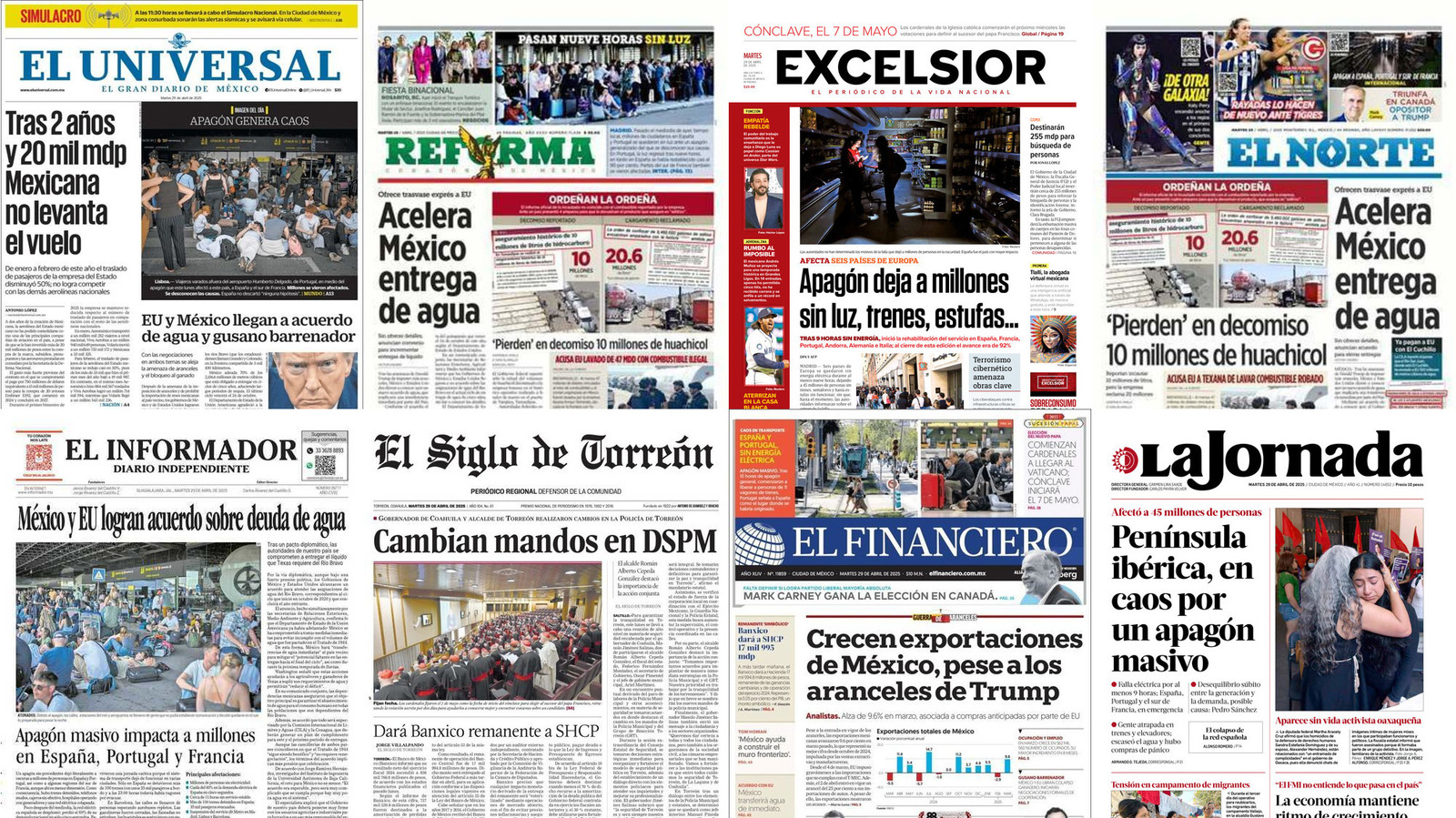 Portadas de periódicos impresos más importantes de México hoy