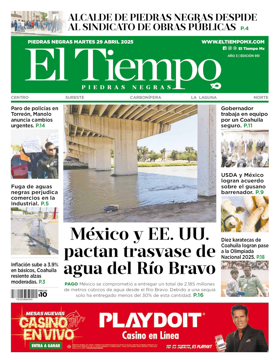 El Tiempo Piedras Negras, edición del martes 29 de abril de 2025 El Tiempo Piedras Negras, edición del martes 29 de abril de 2025