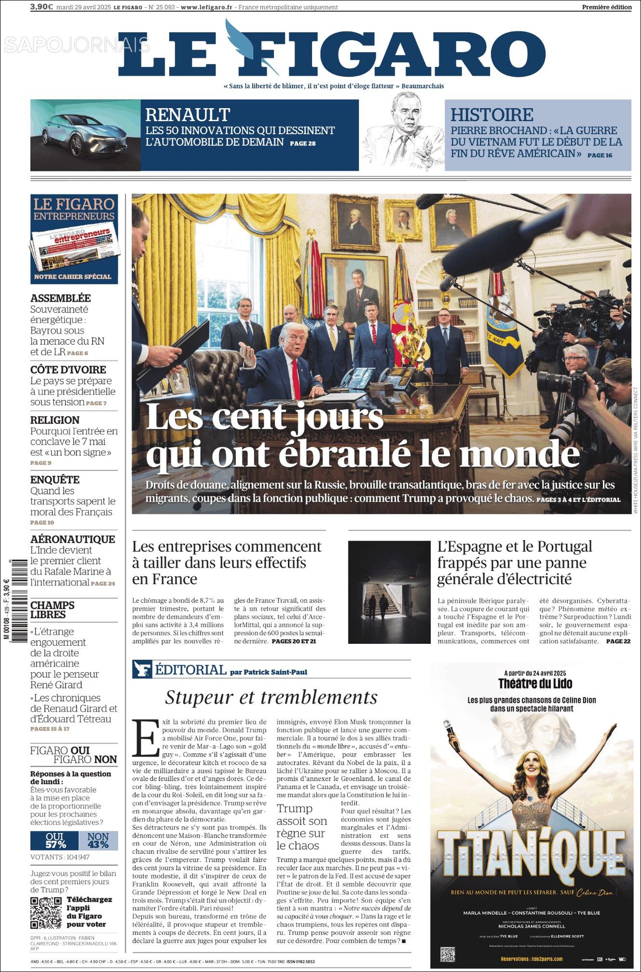 Le Figaro, edición del martes 29 de abril de 2025 Le Figaro, edición del martes 29 de abril de 2025