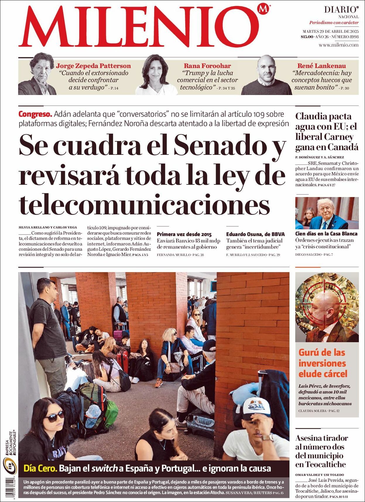 Milenio, edición del martes 29 de abril de 2025 Milenio, edición del martes 29 de abril de 2025