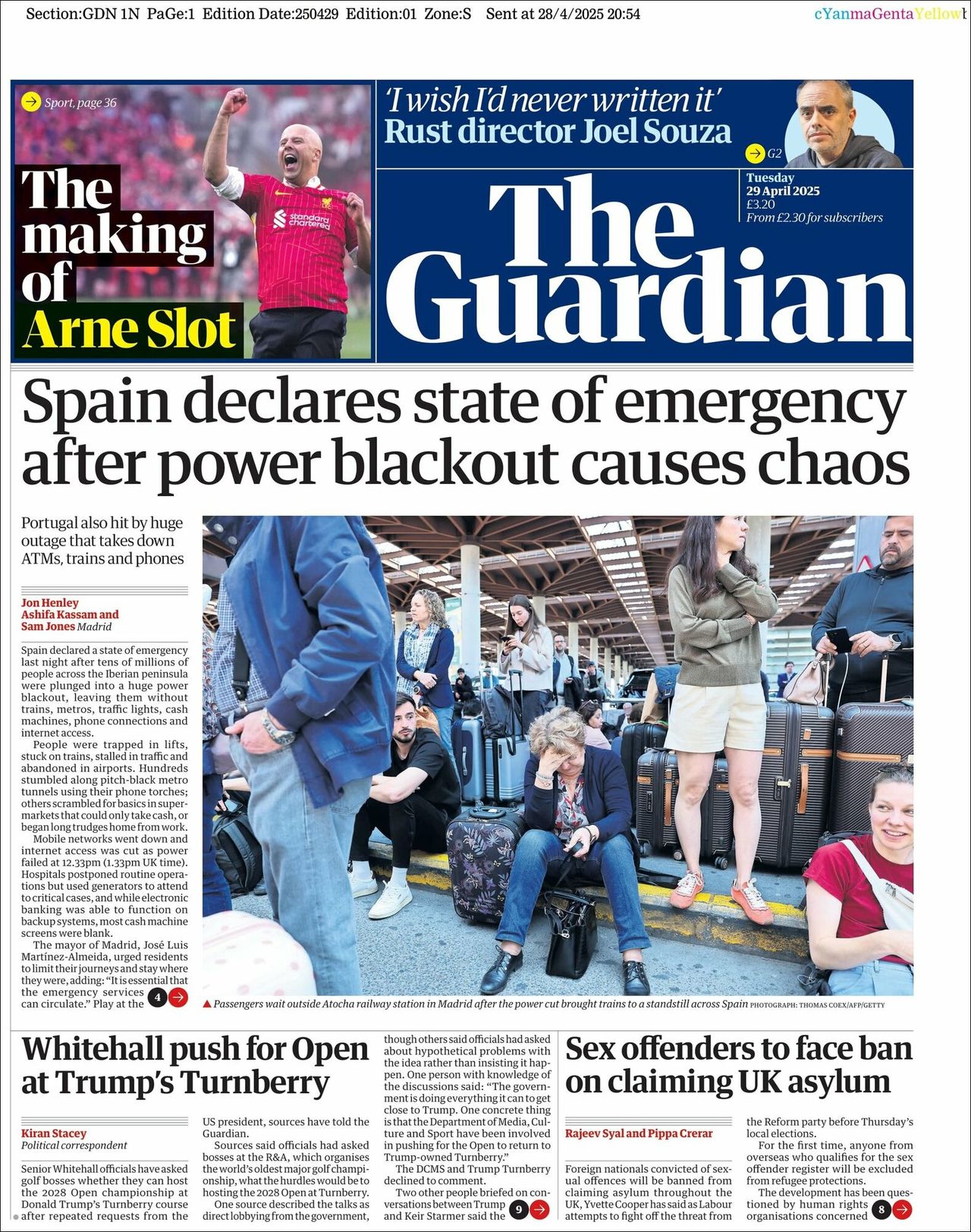 The Guardian, edición del martes 29 de abril de 2025 The Guardian, edición del martes 29 de abril de 2025