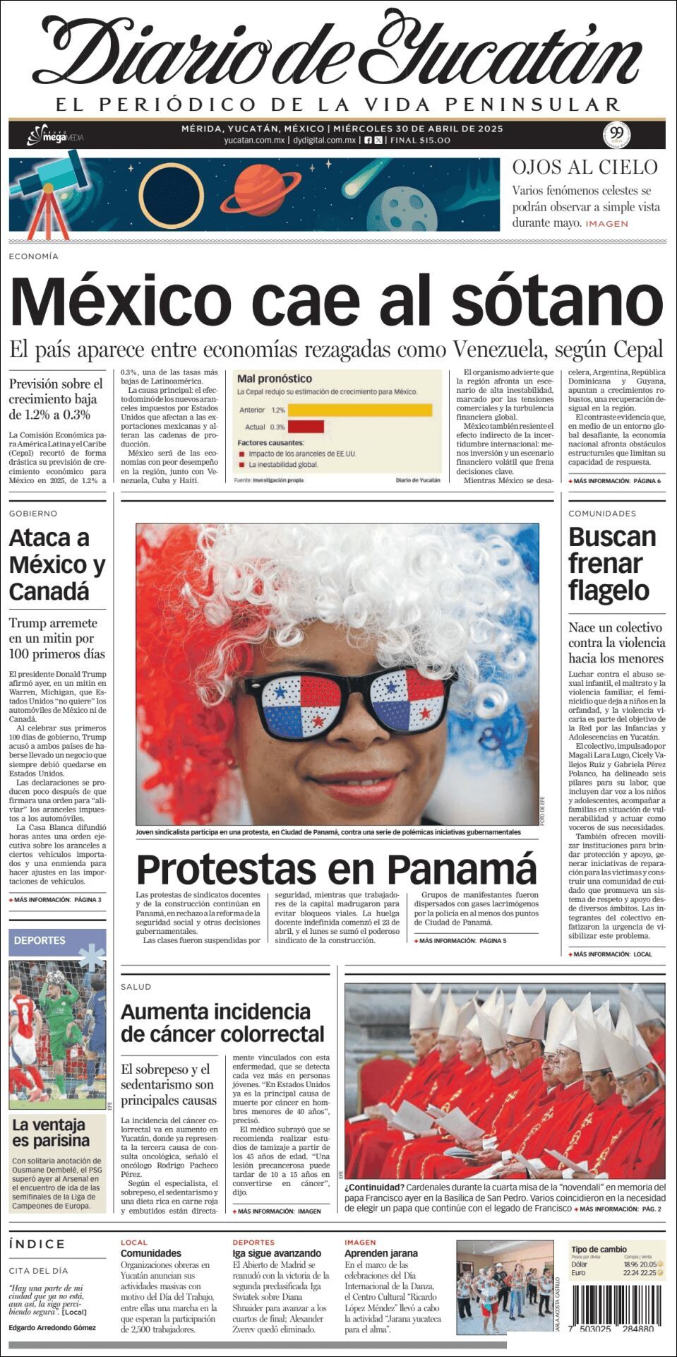 El Diario de Yucatán, edición del miércoles 30 de abril de 2025 El Diario de Yucatán, edición del miércoles 30 de abril de 2025