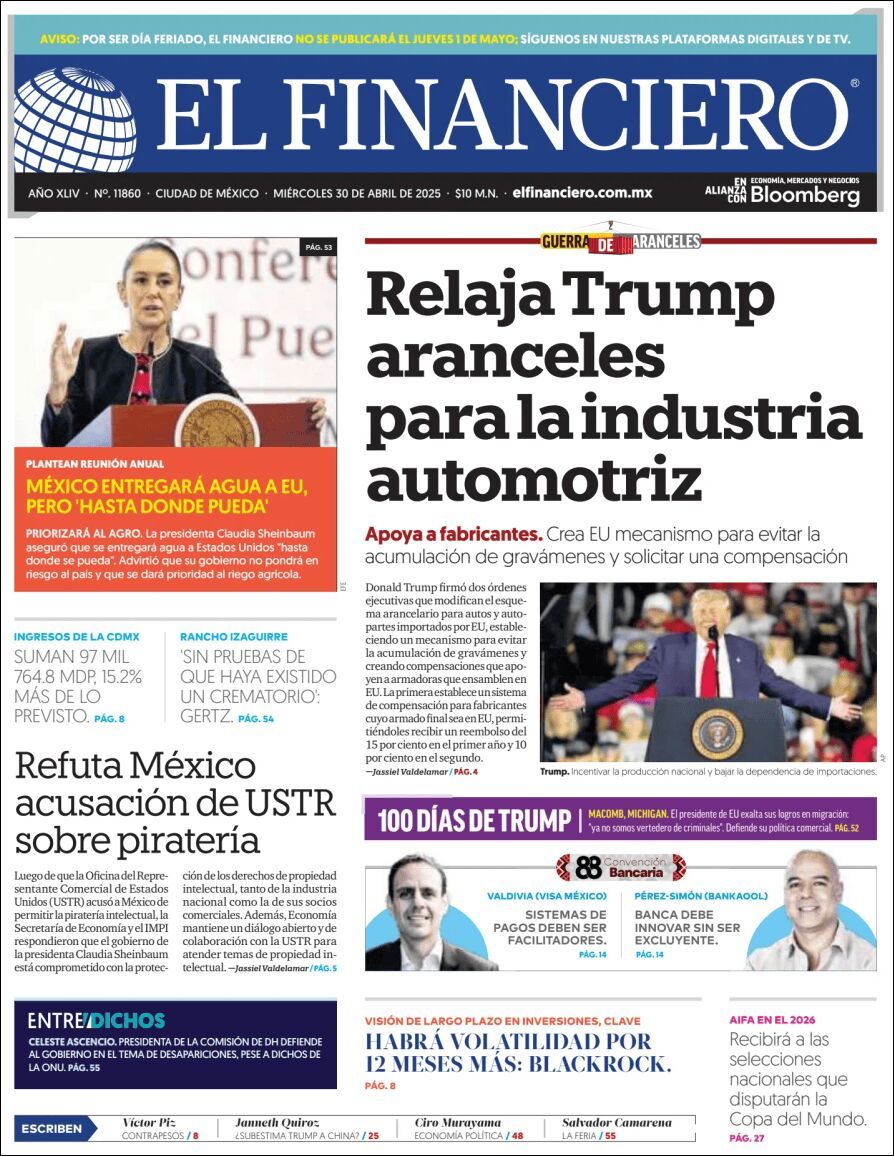 El Financiero, edición del miércoles 30 de abril de 2025 El Financiero, edición del miércoles 30 de abril de 2025