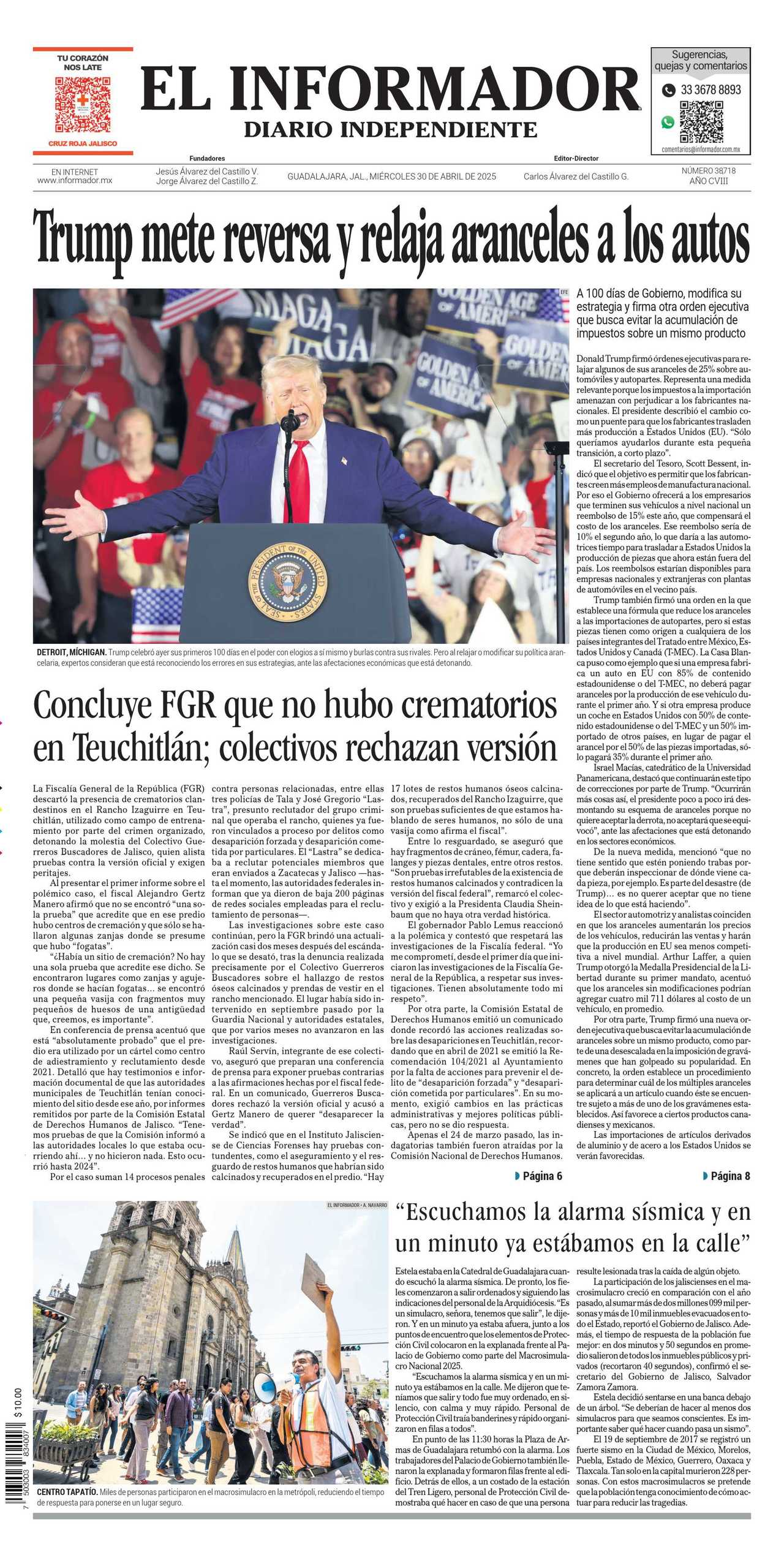El Informador, edición del miércoles 30 de abril de 2025 El Informador, edición del miércoles 30 de abril de 2025