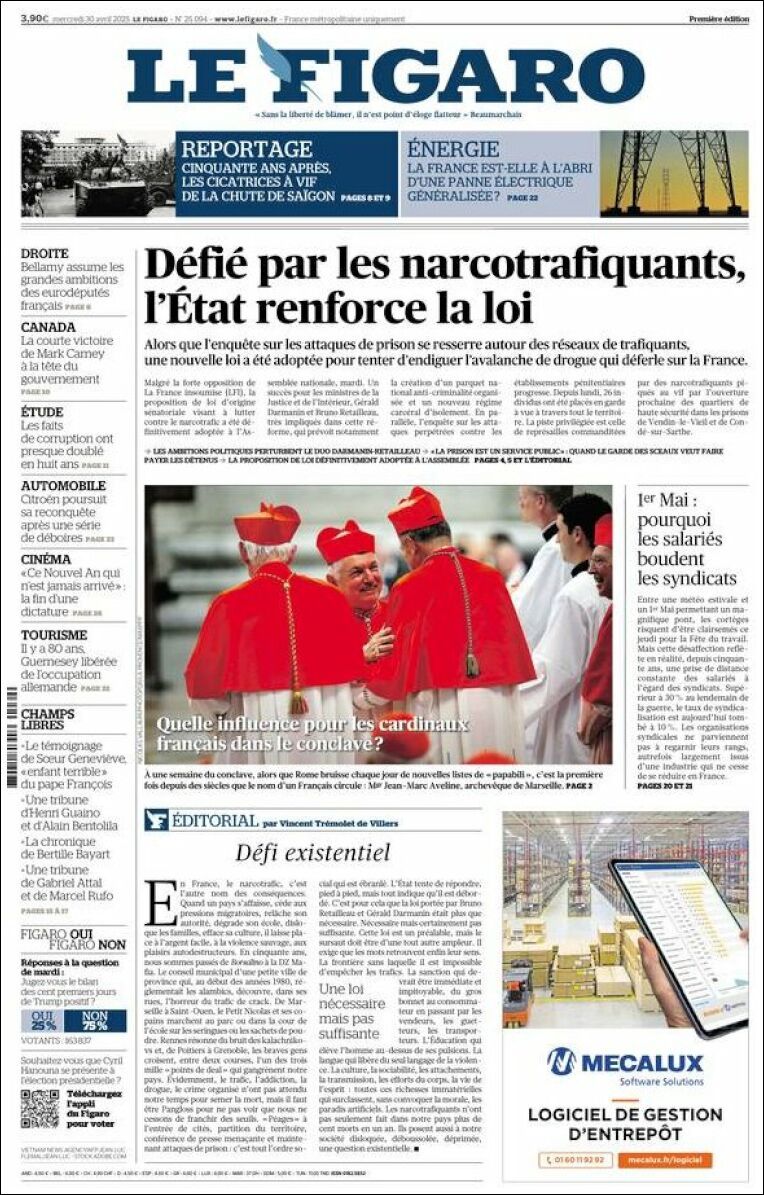 Le Figaro, edición del jueves 01 de mayo de 2025 Le Figaro, edición del jueves 01 de mayo de 2025