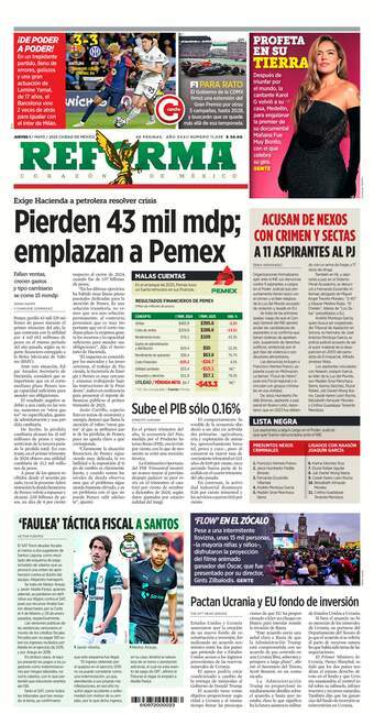 Reforma, edición del jueves 01 de mayo de 2025 Reforma, edición del jueves 01 de mayo de 2025