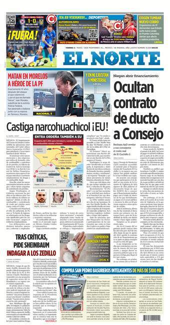 El Norte, edición del viernes 02 de mayo de 2025 El Norte, edición del viernes 02 de mayo de 2025