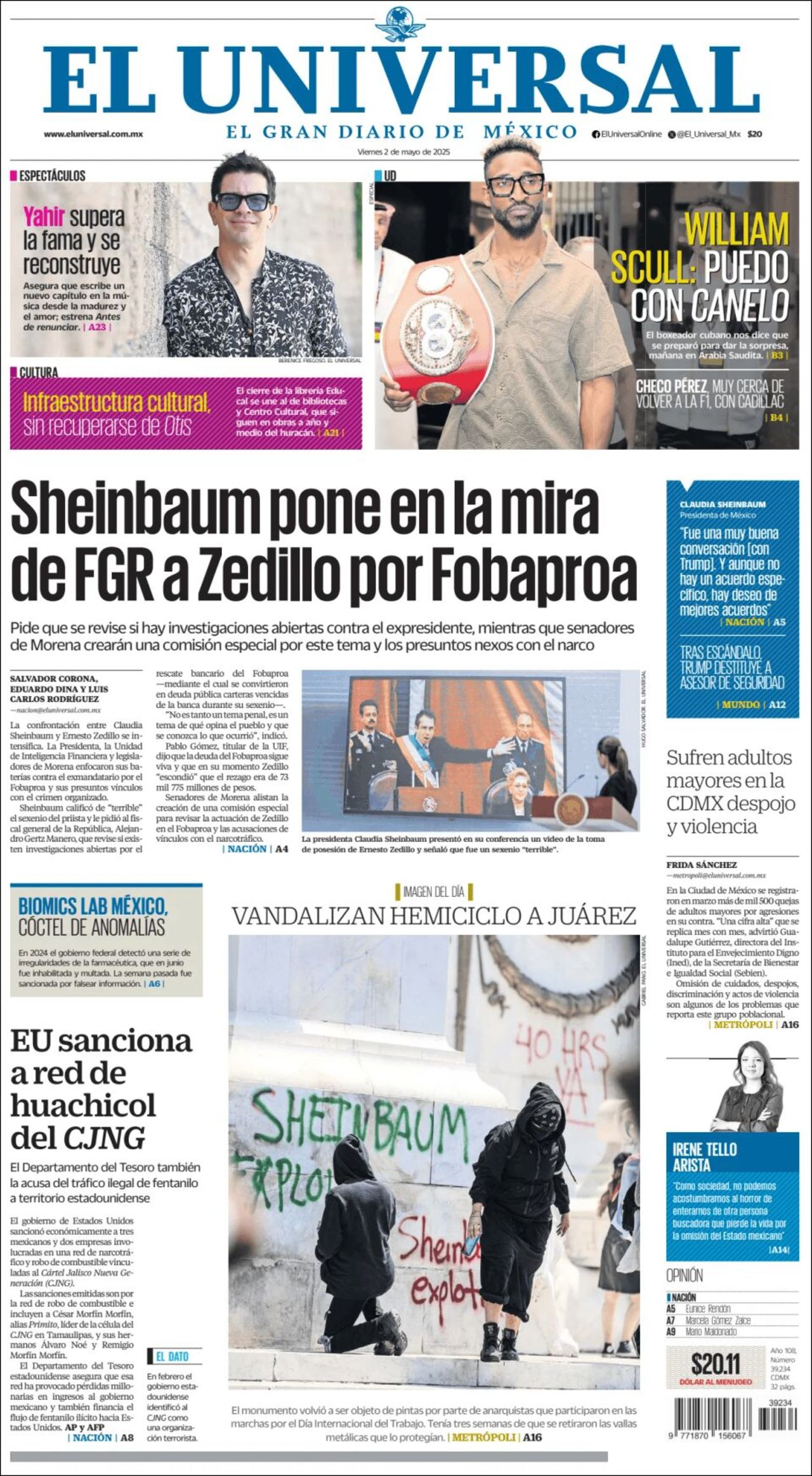 El Universal, edición del viernes 02 de mayo de 2025 El Universal, edición del viernes 02 de mayo de 2025