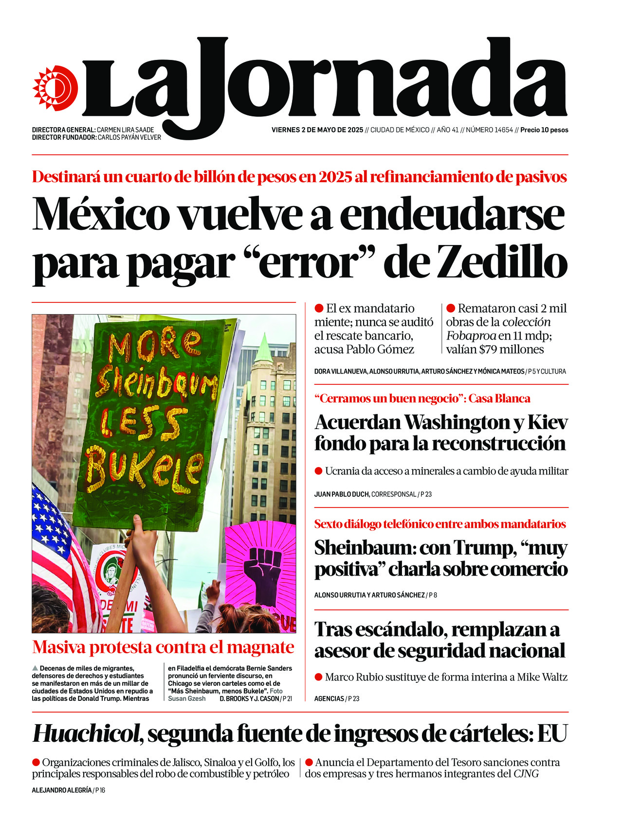 La Jornada, edición del viernes 02 de mayo de 2025 La Jornada, edición del viernes 02 de mayo de 2025