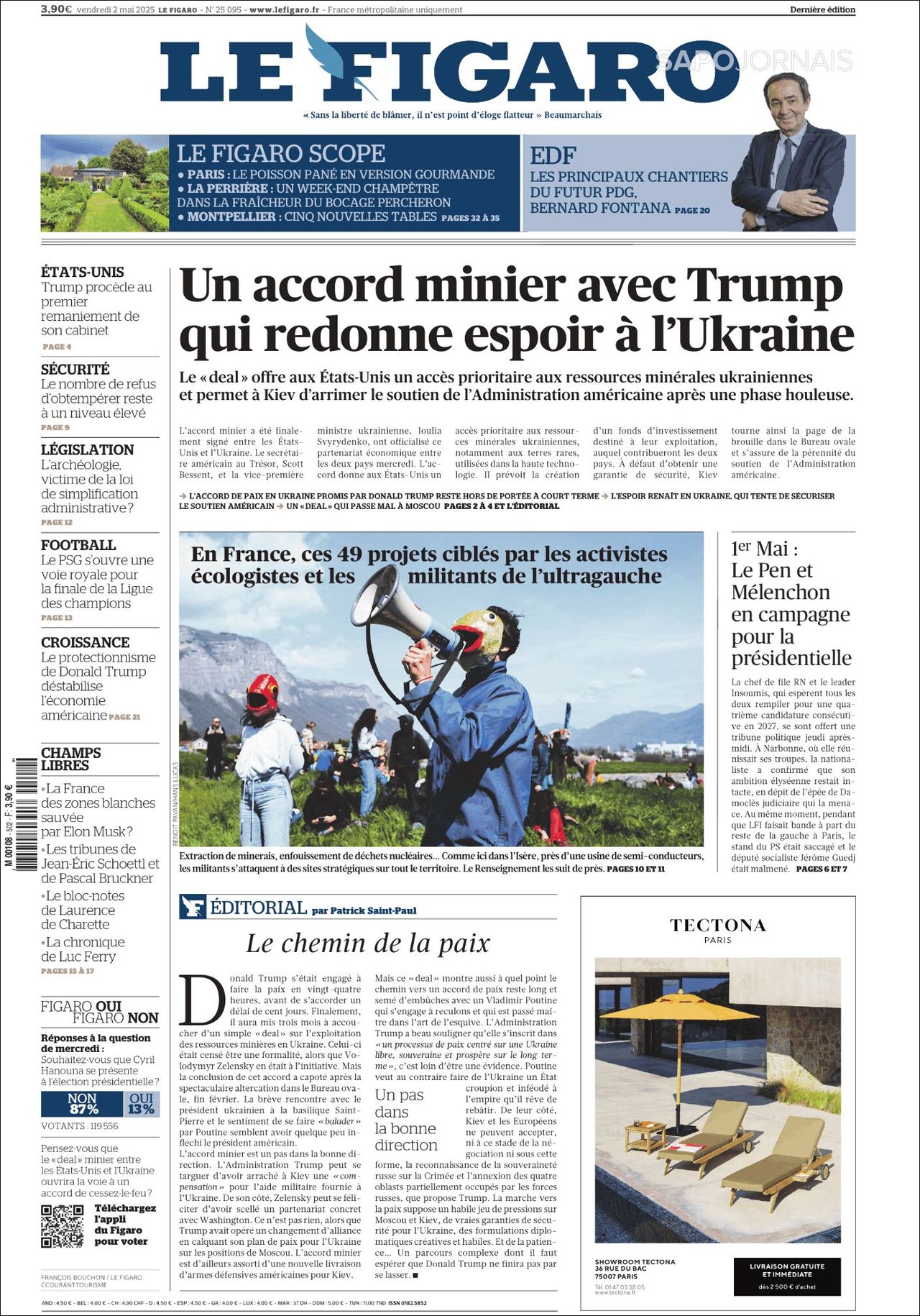 Le Figaro, edición del viernes 02 de mayo de 2025 Le Figaro, edición del viernes 02 de mayo de 2025