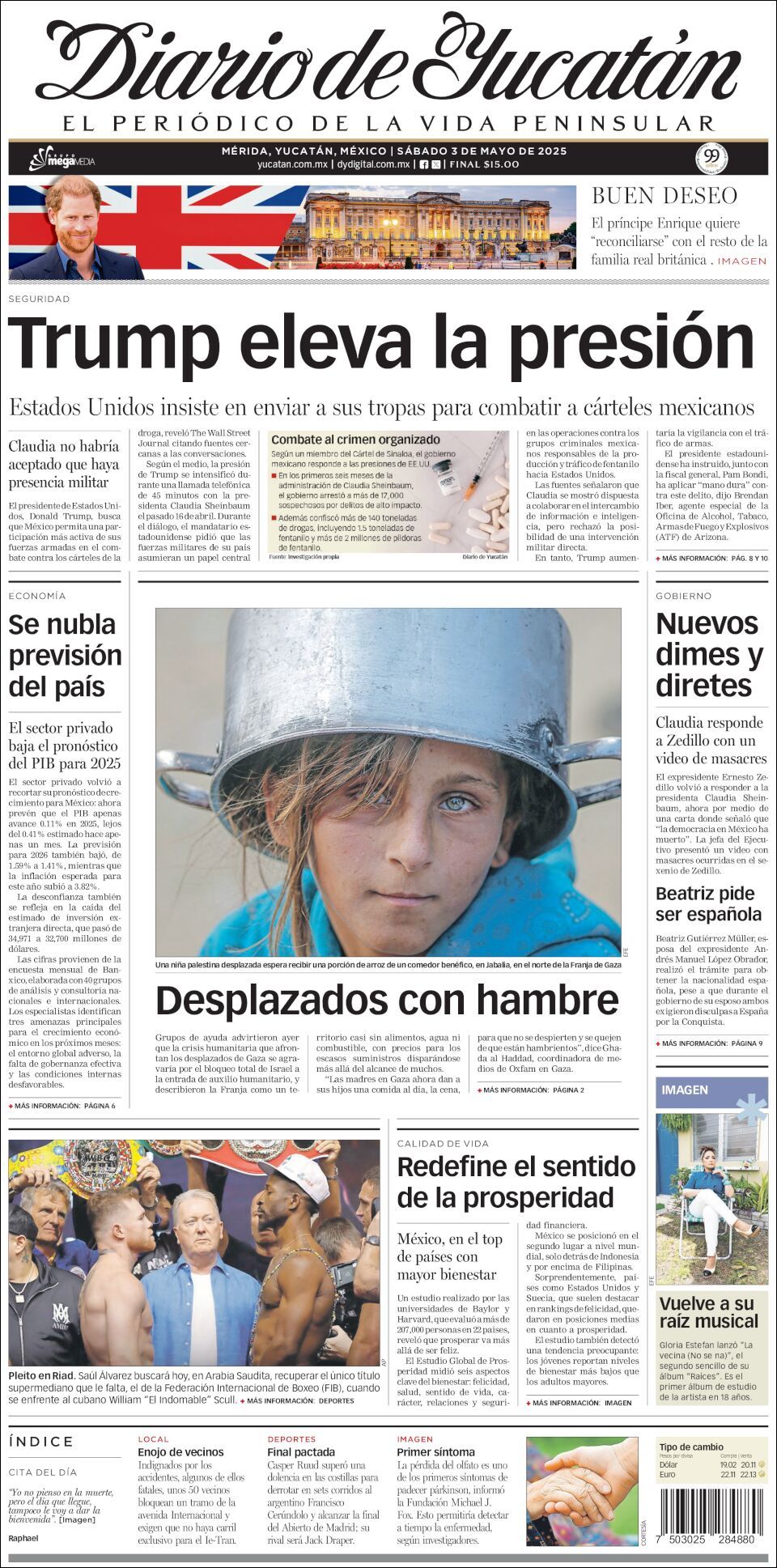 El Diario de Yucatán, edición del sábado 03 de mayo de 2025 El Diario de Yucatán, edición del sábado 03 de mayo de 2025