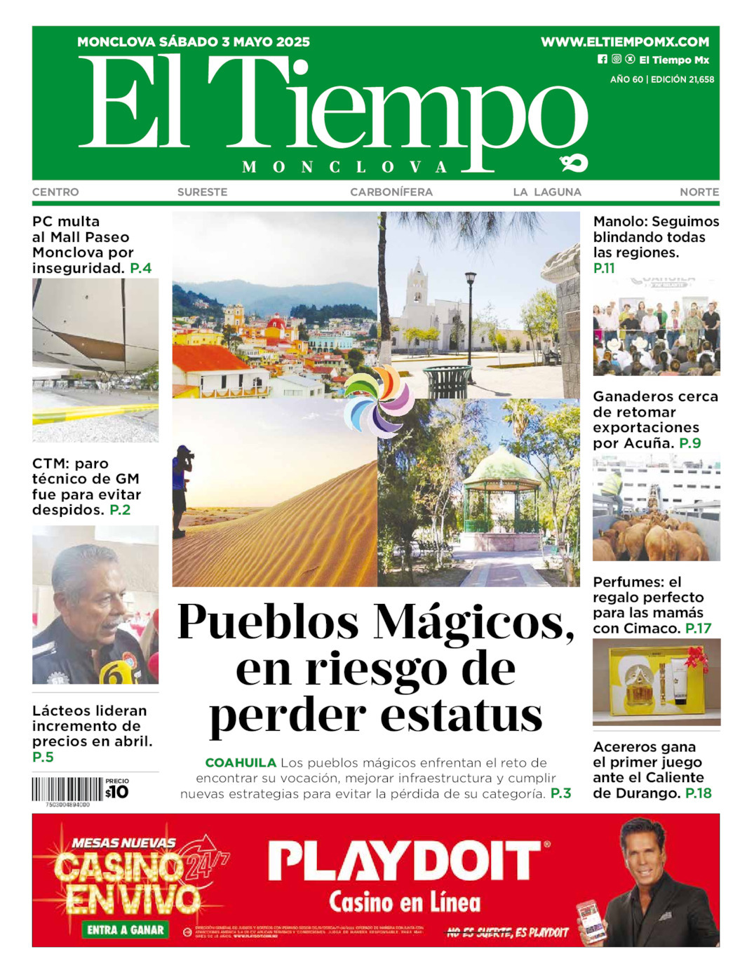 El Tiempo Monclova, edición del sábado 03 de mayo de 2025 El Tiempo Monclova, edición del sábado 03 de mayo de 2025
