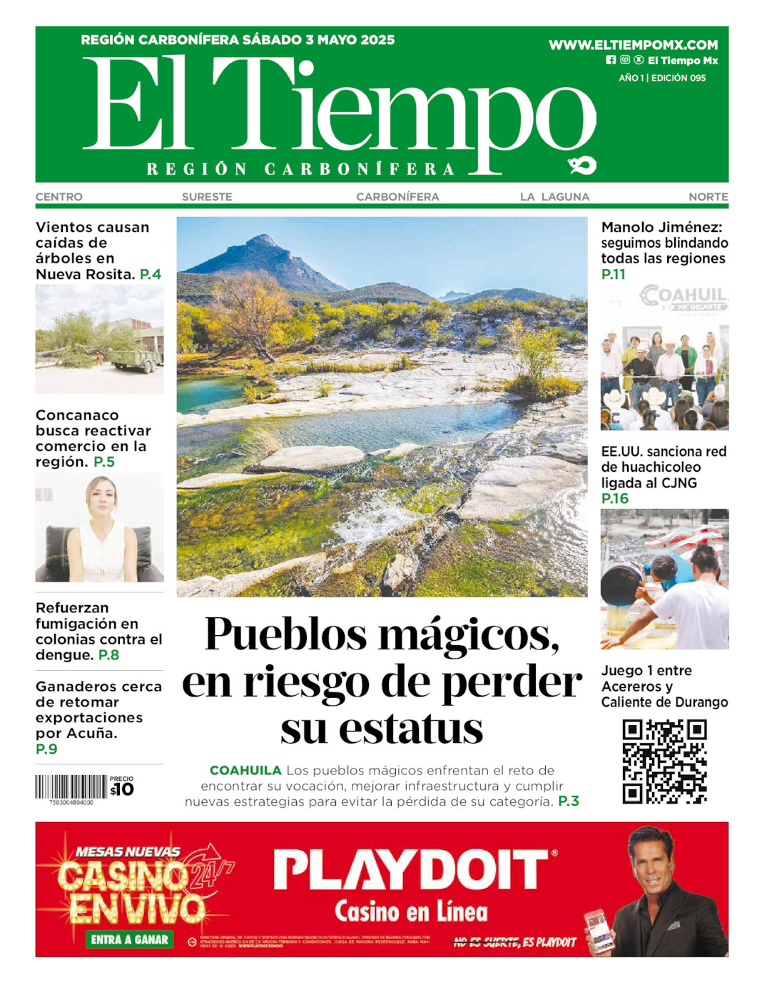 El Tiempo Región Carbonífera, edición del sábado 03 de mayo de 2025 El Tiempo Región Carbonífera, edición del sábado 03 de mayo de 2025
