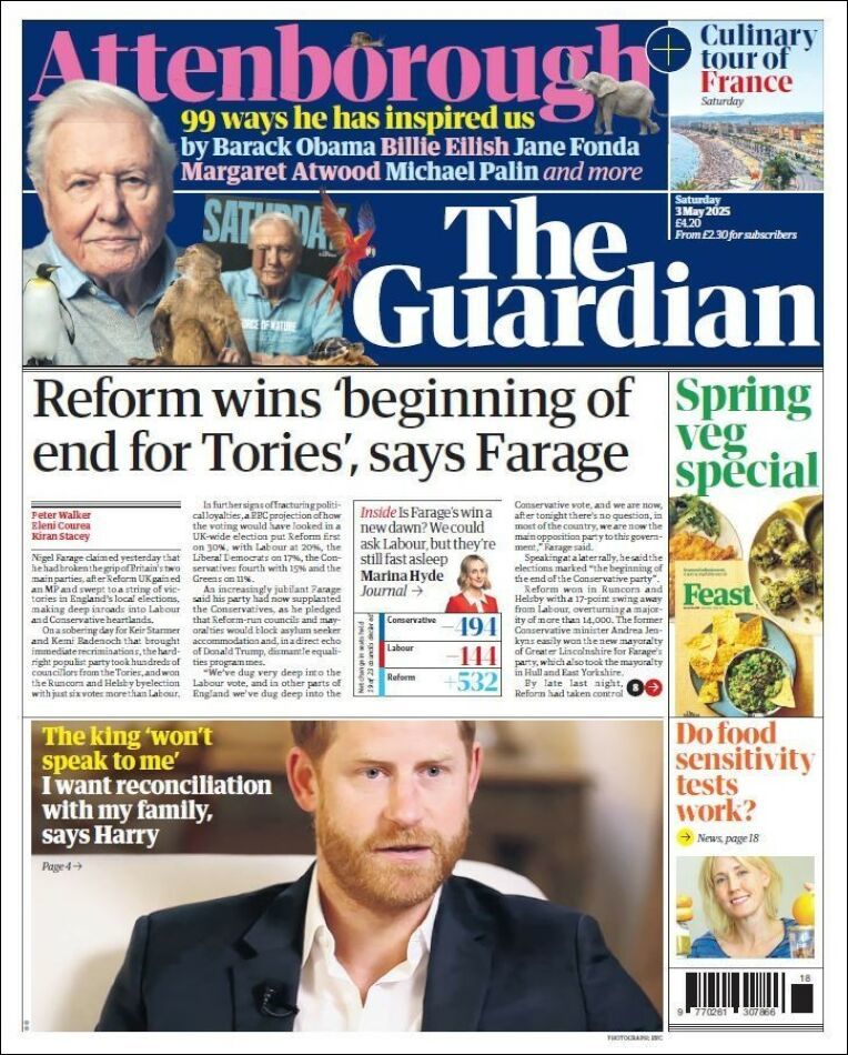 The Guardian, edición del sábado 03 de mayo de 2025 The Guardian, edición del sábado 03 de mayo de 2025