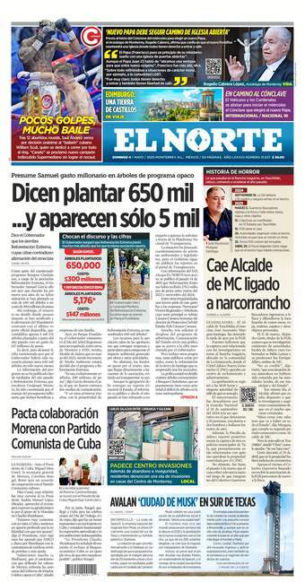 El Norte, edición del domingo 04 de mayo de 2025 El Norte, edición del domingo 04 de mayo de 2025