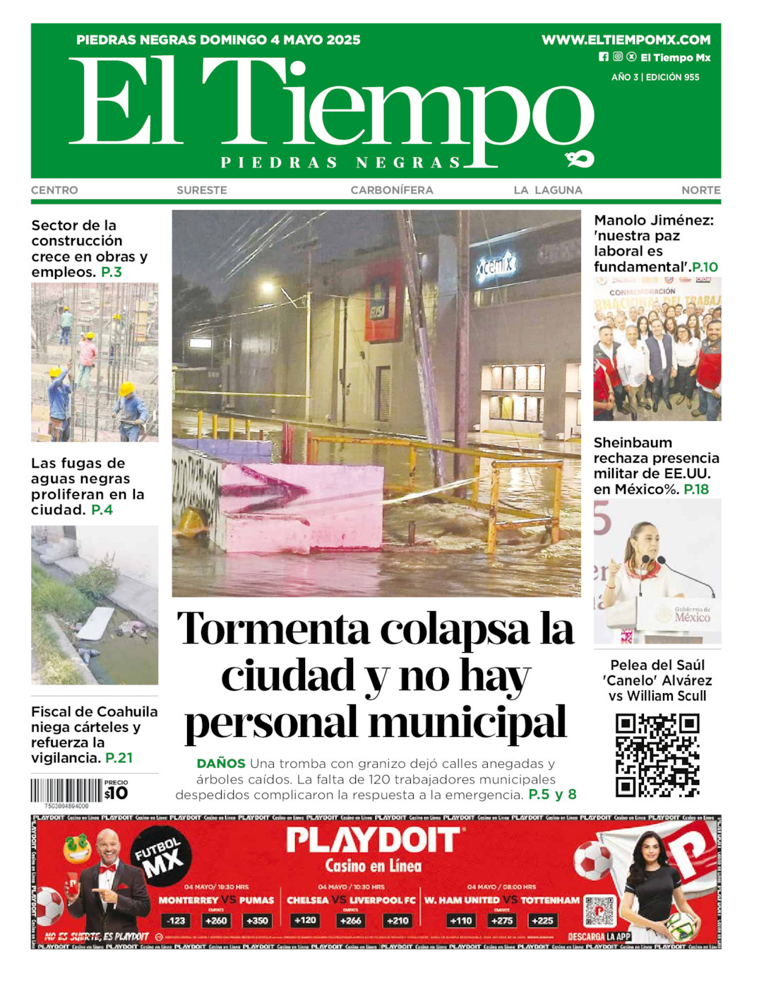 El Tiempo Piedras Negras, edición del domingo 04 de mayo de 2025 El Tiempo Piedras Negras, edición del domingo 04 de mayo de 2025