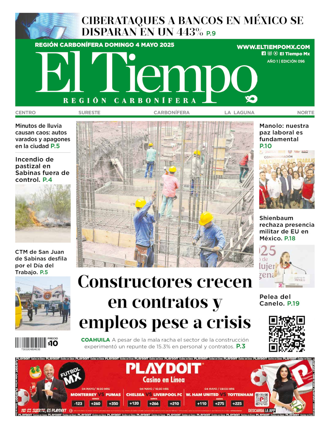 El Tiempo Región Carbonífera, edición del domingo 04 de mayo de 2025 El Tiempo Región Carbonífera, edición del domingo 04 de mayo de 2025