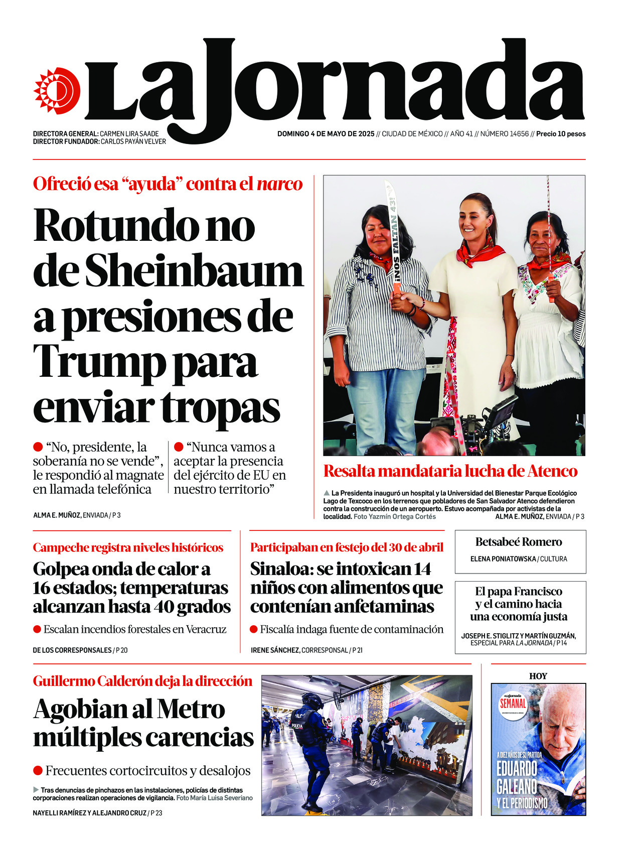 La Jornada, edición del domingo 04 de mayo de 2025 La Jornada, edición del domingo 04 de mayo de 2025