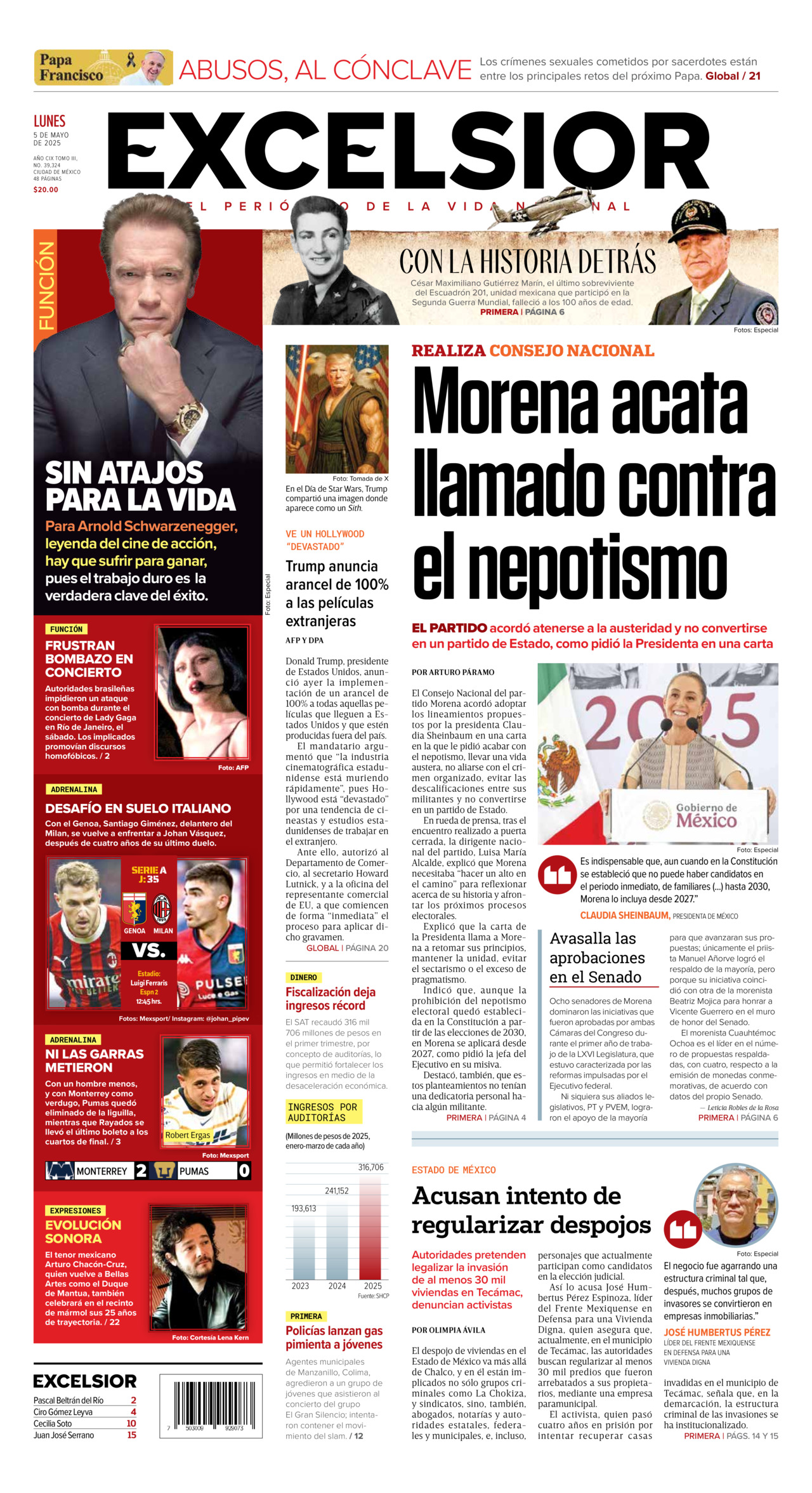 Excelsior, edición del lunes 05 de mayo de 2025 Excelsior, edición del lunes 05 de mayo de 2025