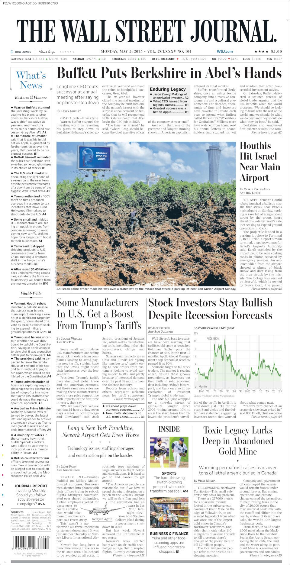 The Wall Street Journal, edición del lunes 05 de mayo de 2025 The Wall Street Journal, edición del lunes 05 de mayo de 2025