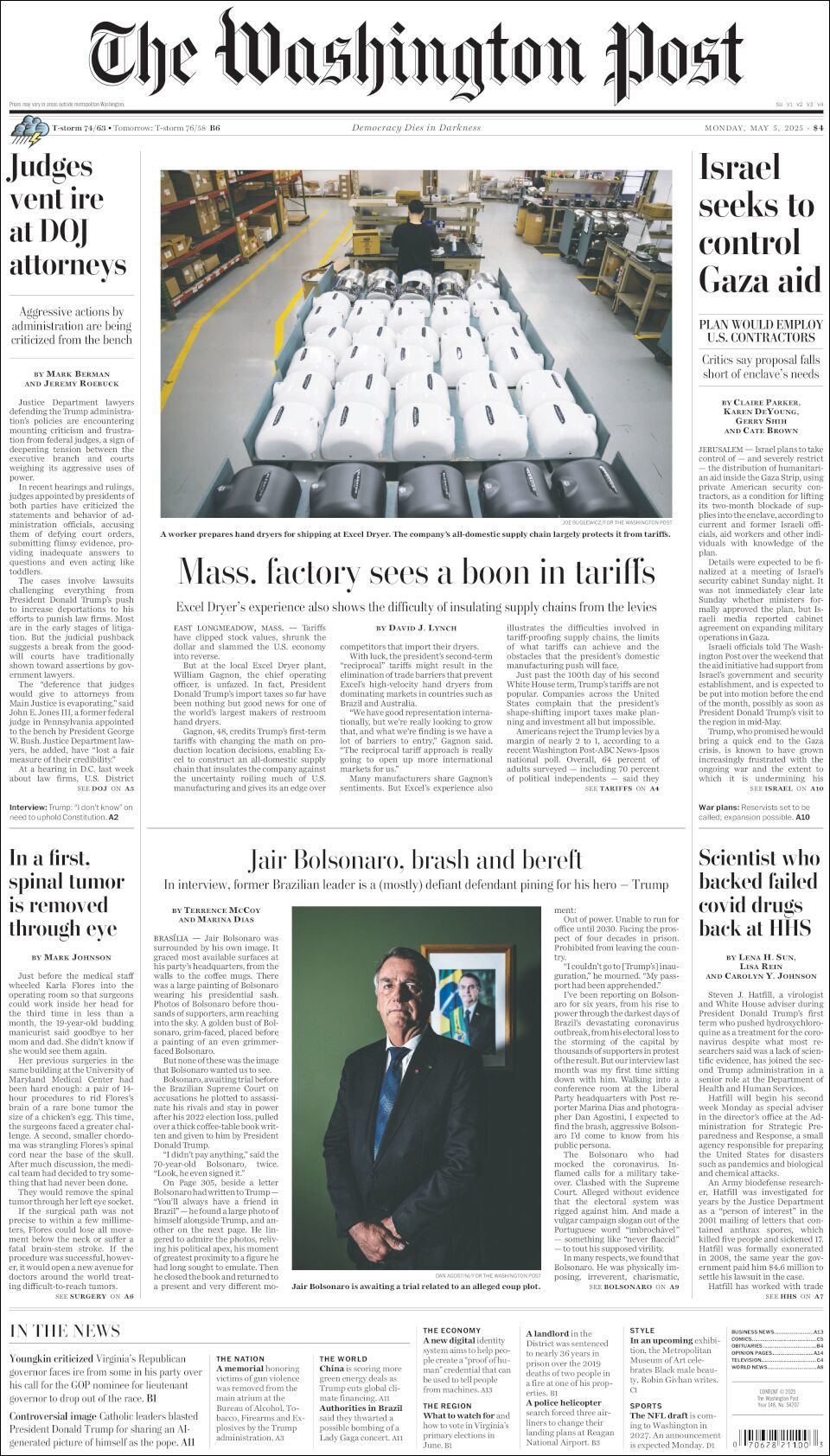 The Washington Post, edición del lunes 05 de mayo de 2025 The Washington Post, edición del lunes 05 de mayo de 2025