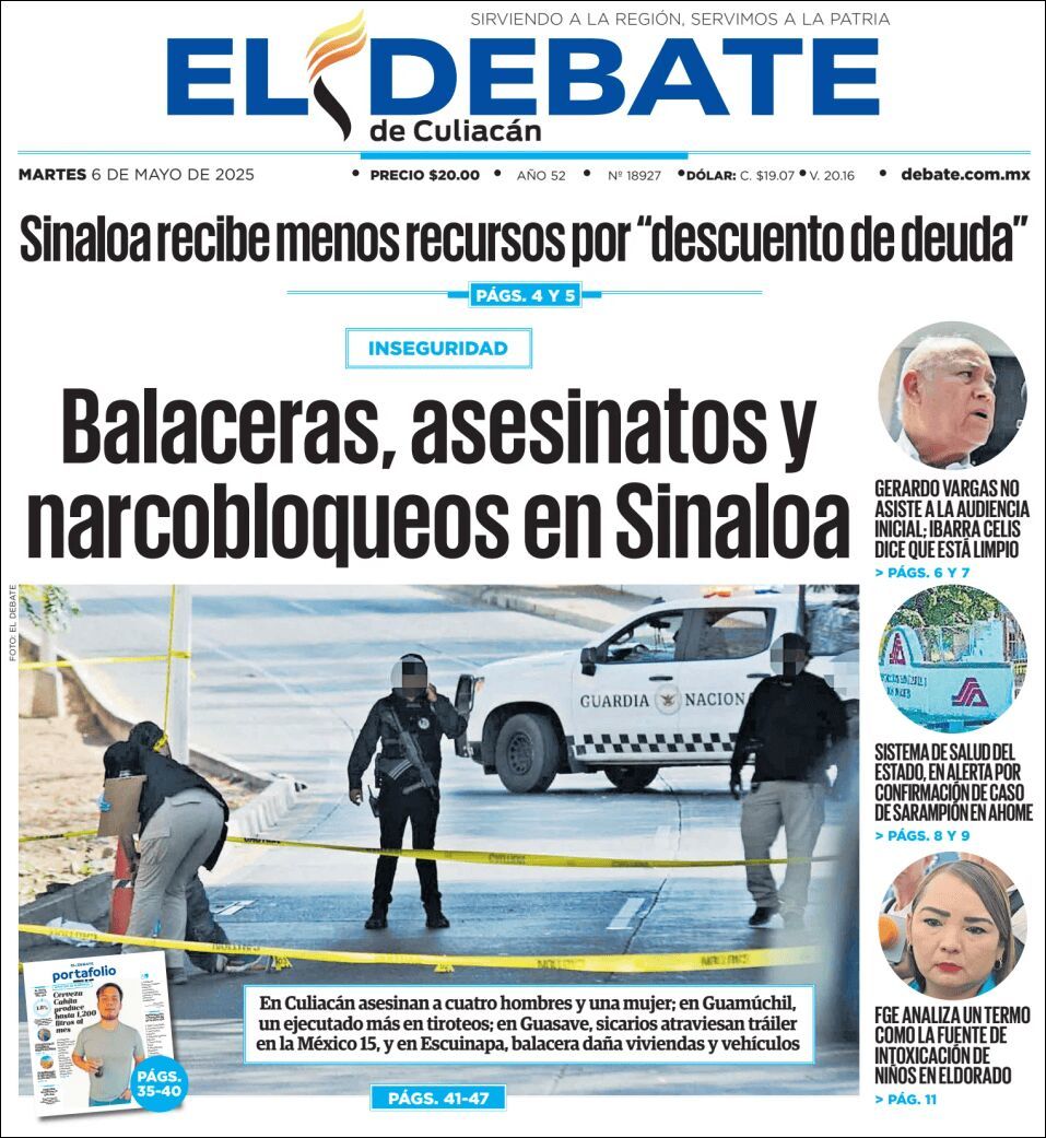 El Debate Culiacán, edición del martes 06 de mayo de 2025 El Debate Culiacán, edición del martes 06 de mayo de 2025