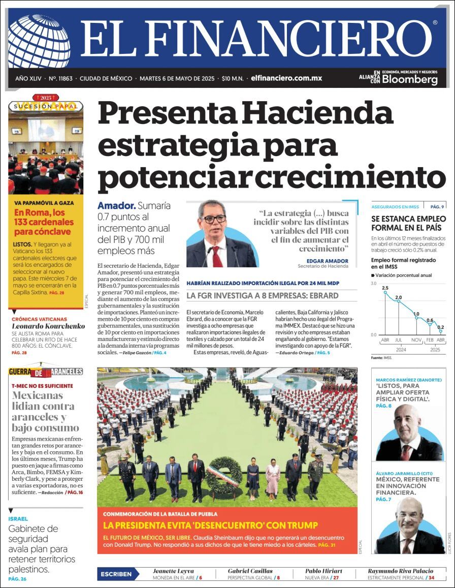 El Financiero, edición del martes 06 de mayo de 2025 El Financiero, edición del martes 06 de mayo de 2025