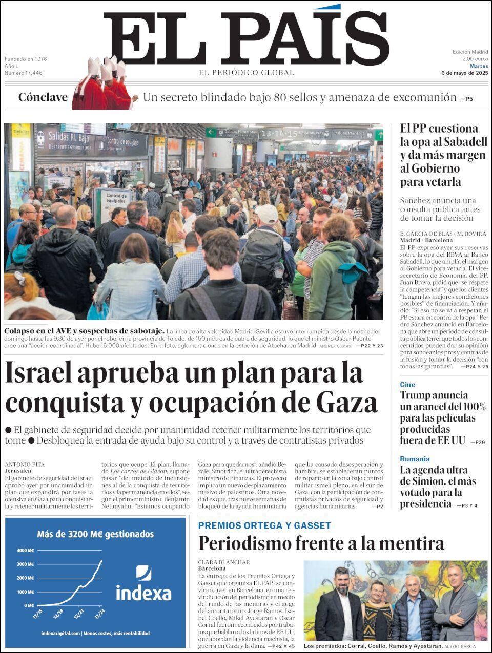 El País, edición del martes 06 de mayo de 2025 El País, edición del martes 06 de mayo de 2025