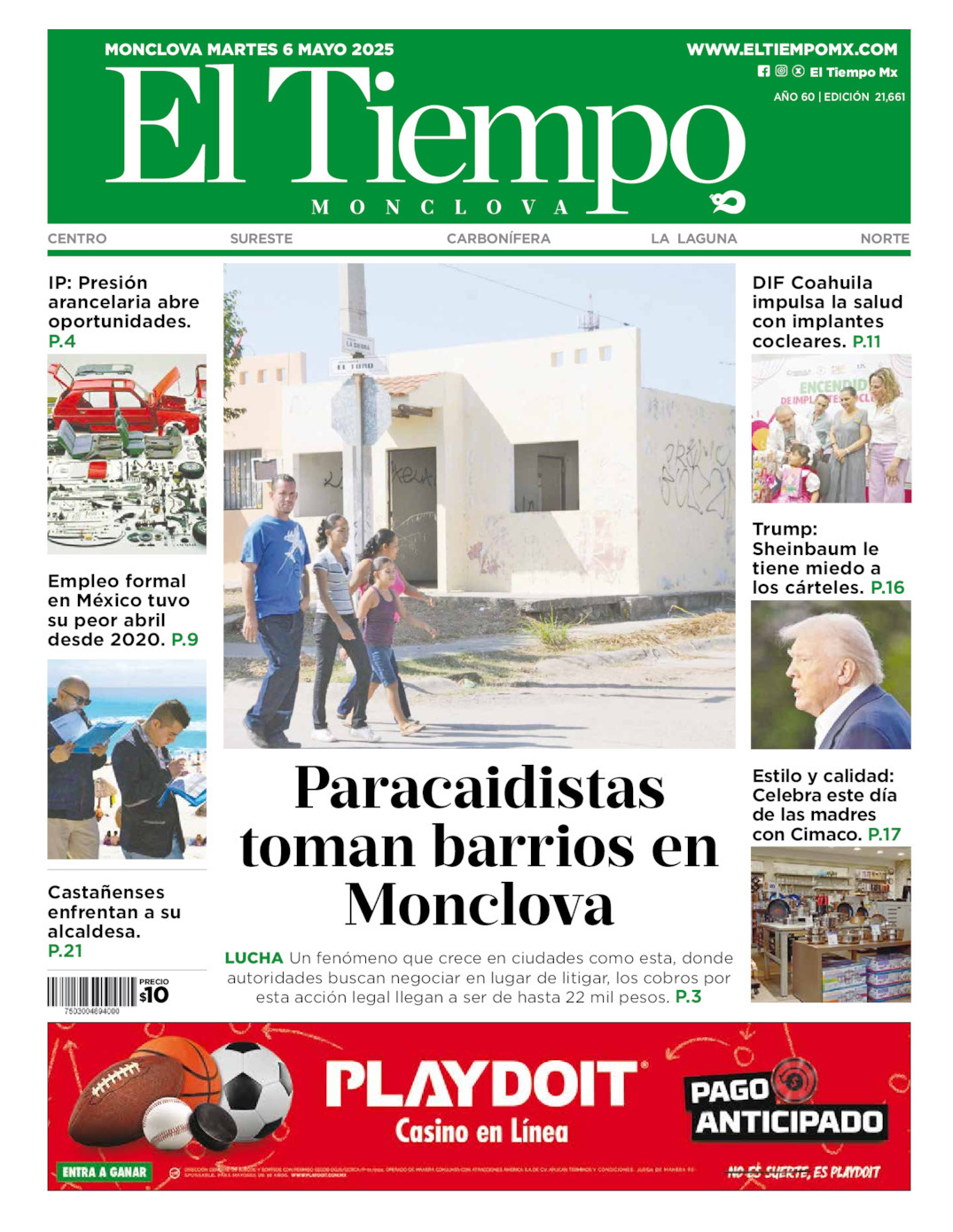 El Tiempo Monclova, edición del martes 06 de mayo de 2025 El Tiempo Monclova, edición del martes 06 de mayo de 2025